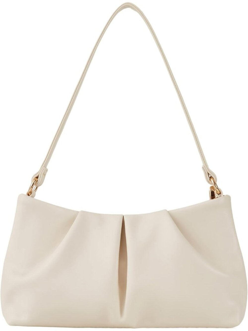 👜 Women's Beige PU Leather Sparkling Evening Shoulder Strap Clutch Purse